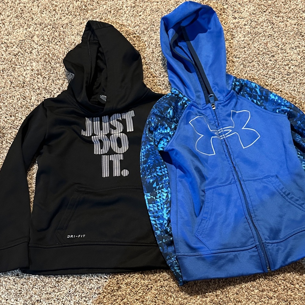 Under Armour Blue and Black Kids Hoodie